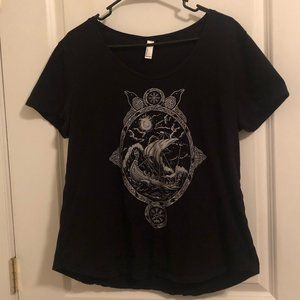 Black American Apparel Printed Top